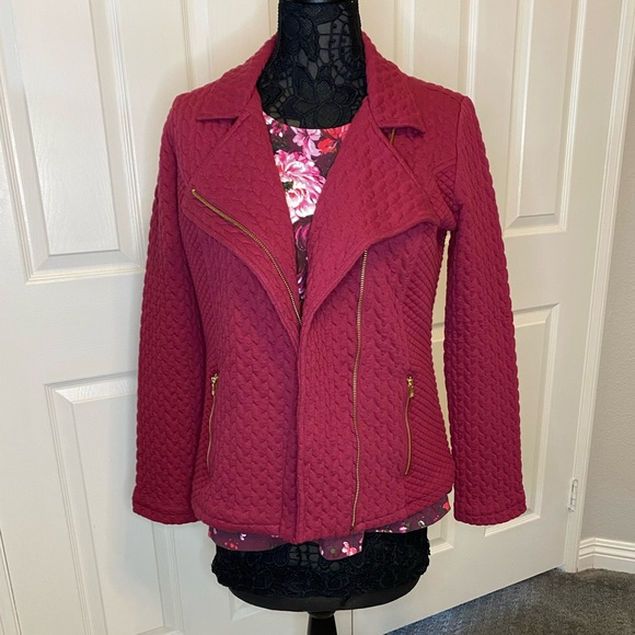 Isaac Mizrahi quilted moto style jacket. Size XS - Picture 2 of 13